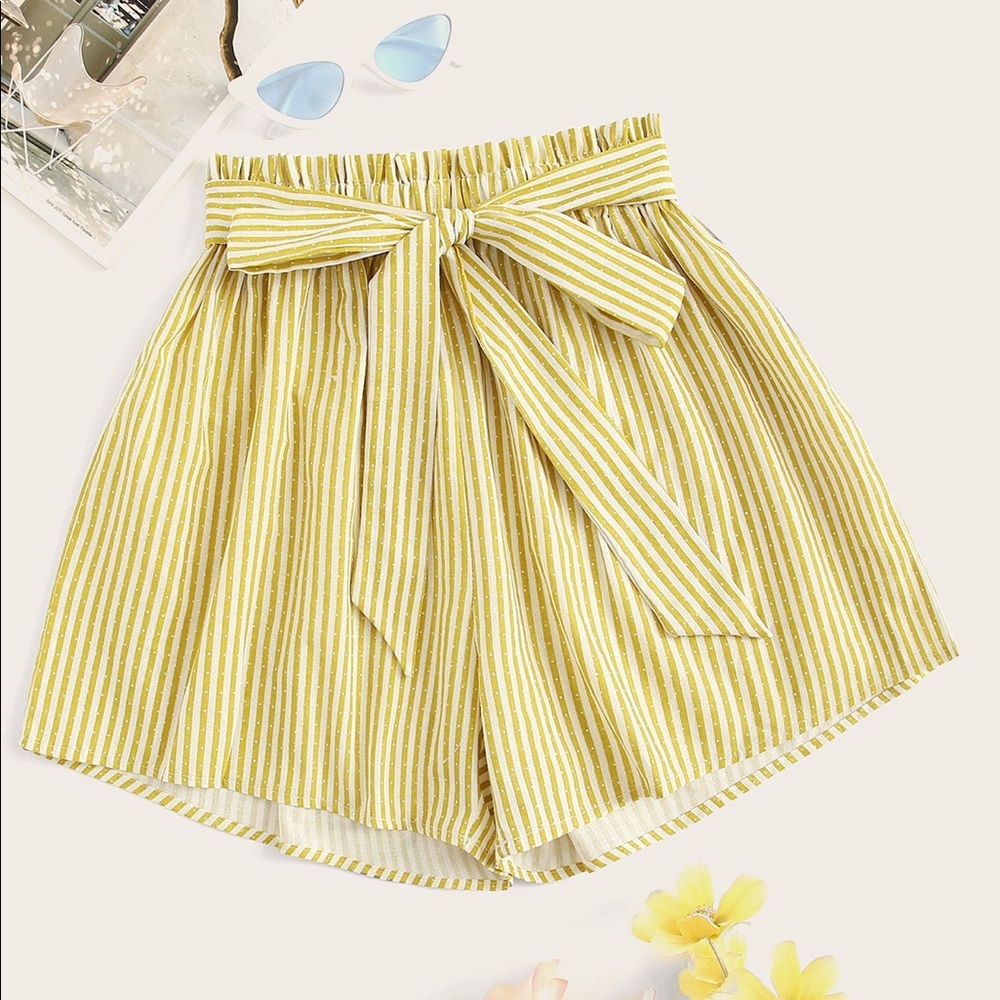 SOLD Yellow High Waisted Shorts